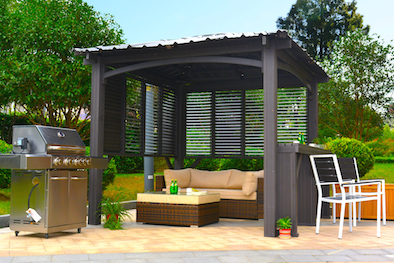 11x11FT semi gazebo chiuso
