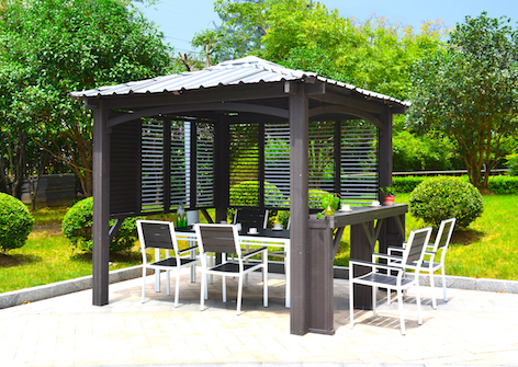 9x9ft semi gazebo chiuso