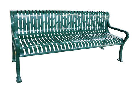 74" diamond pattern bench with back